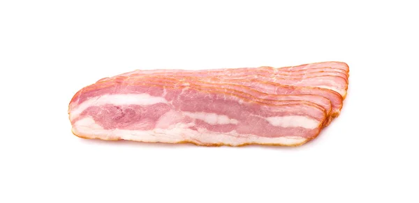 Pancetta isolata su fondo bianco — Foto Stock