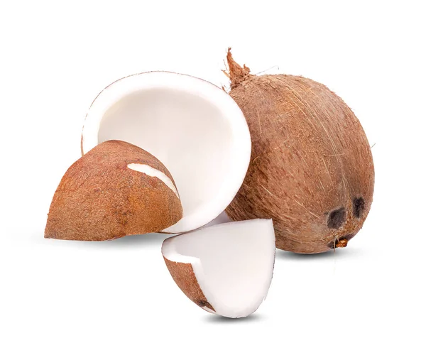 Cocos isolados no fundo branco — Fotografia de Stock