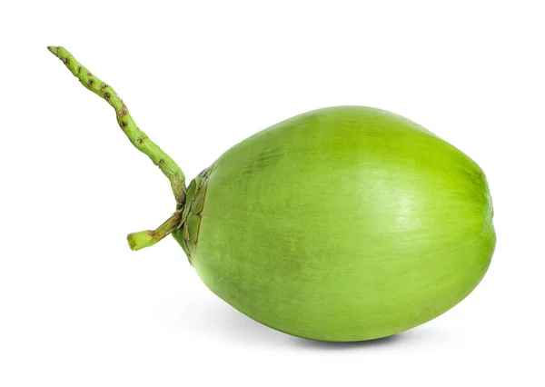 Зеленый кокос изолирован на белом фоне — стоковое фото