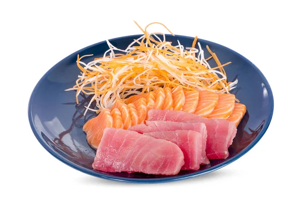 Diverse Japanse rauwe vis sashimi, zalmtonijn — Stockfoto