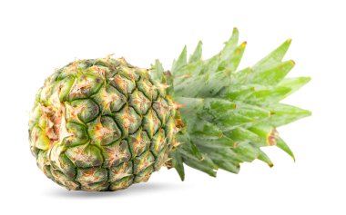 tek bir ananas beyaz arkaplanda izole edilmiş 