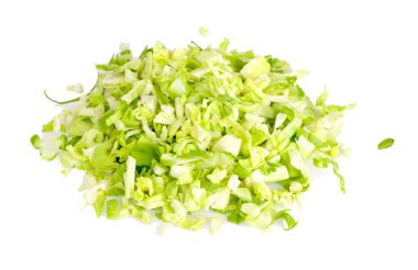 Beyaz arkaplanda Brüksel lahanası 