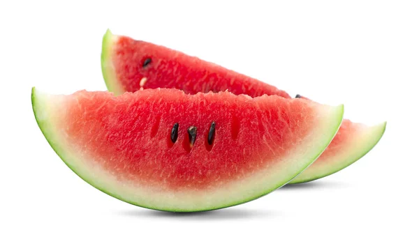 Scheiben Wassermelone isoliert auf weißem Hintergrund — Stockfoto