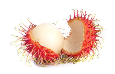 Rambutan beyaz arkaplanda izole edildi 