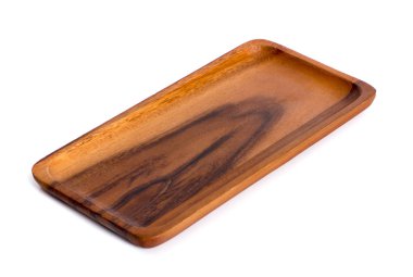 Tahta plaka beyaz arkaplanda izole edildi