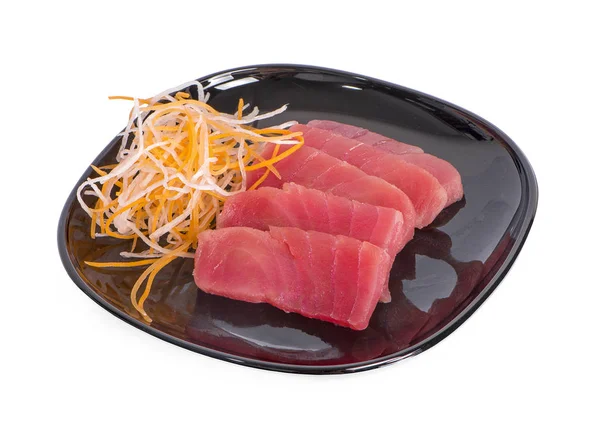 Beyaz arka planda izole edilmiş ton balığı dilimi — Stok fotoğraf