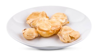 Asya palmiyesi, beyaz arka planda meyve