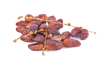 Hurma ağacından da sarkmış salkımlar.