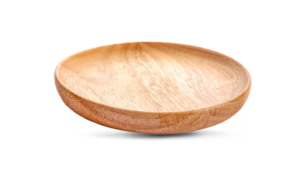 Wood plate on a white background — Stock Photo, Image