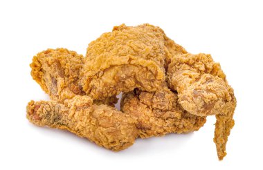 Kızarmış Tavuklar beyaz arka plan üzerinde izole