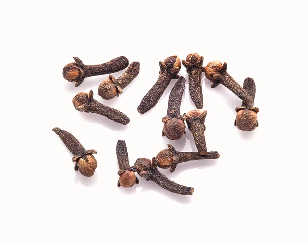 Dry cloves on white background — Stock Photo, Image