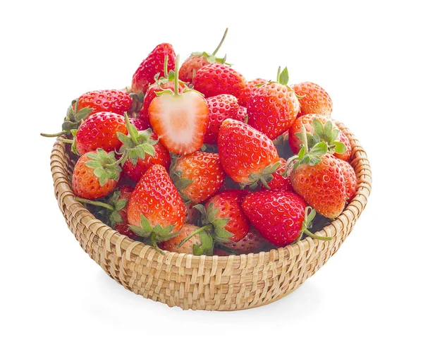 Erdbeeren Beere isoliert auf weißem Hintergrund — Stockfoto