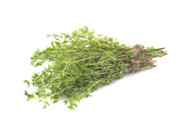 Fresh green thyme isolated on white — Stock Photo, Image