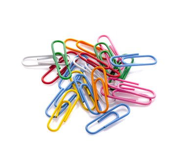 Beyaz izole renkli ataç soyut