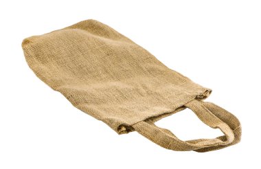 beyaz arka plan.kırpma yolu izole çanta Sackcloth