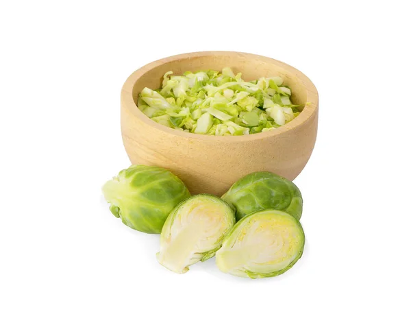 Fresh Brussels Sprouts Isolated White — Stock Photo, Image