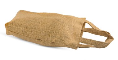 beyaz arka plan.kırpma yolu izole çanta Sackcloth