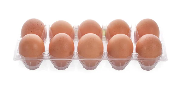 Яйца Коричневое Яйцо Изолировано Белом Фоне — стоковое фото