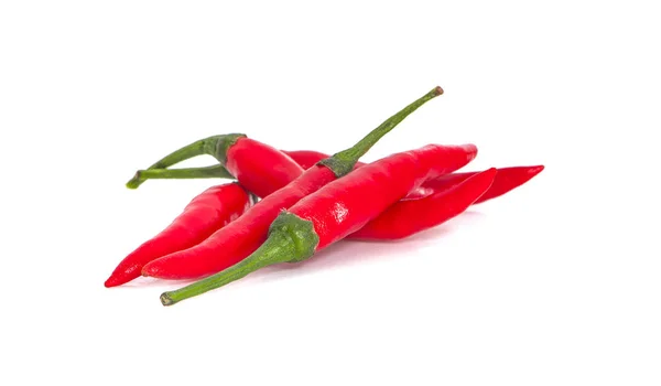 Fehér Háttér Piros Chili Paprika — Stock Fotó
