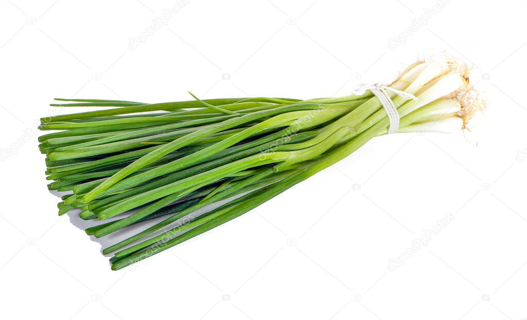 Green onion an isolated on the white background