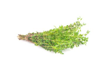 Kekik beyaz arka planda izole edilmiş. Kesme yolu