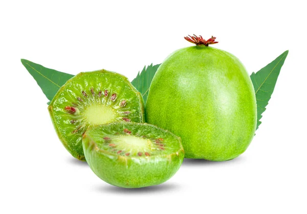 Mini Kiwi Berry Fruit Isolated White Background — Stock Photo, Image