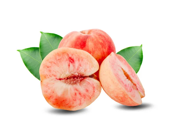 Peach Isolated White Background — Stock Photo, Image