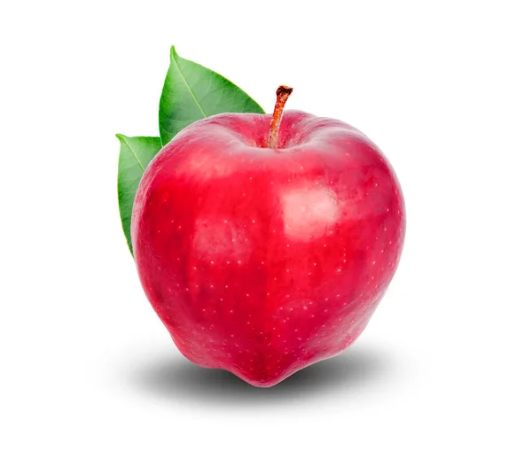 Manzana Roja Sobre Fondo Blanco — Foto de Stock