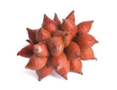 Salak (Salacca zalacca) beyaz arkaplanda izole edilmiş bir meyve
