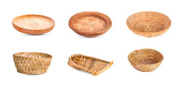 Beyaz arka planda izole bir ahşap