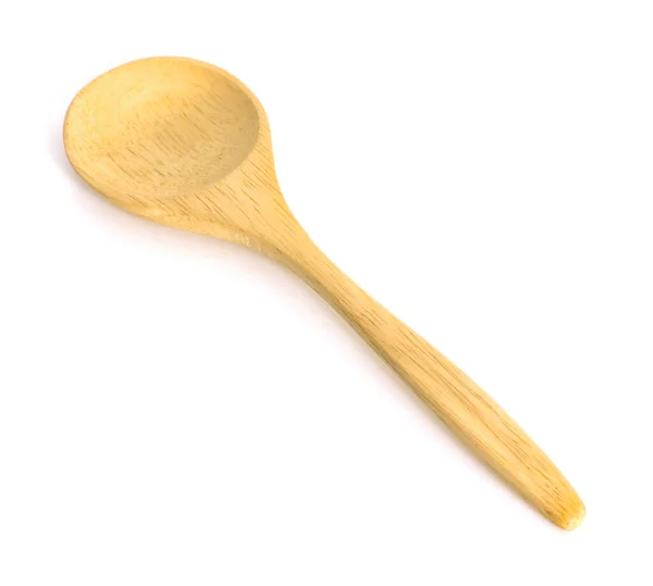 Wooden Spoon Isolated White Background Clipping Path — Stock Photo, Image