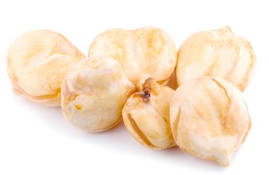 Asya palmiyesi, Toddy palmiyesi, Şeker palmiyesi beyaz arka planda izole edilmiş. Kırpma yolu