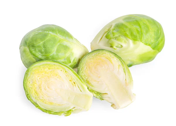 Rosenkohl Sprießt Gemüse Isoliert Auf Weißem Hintergrund — Stockfoto