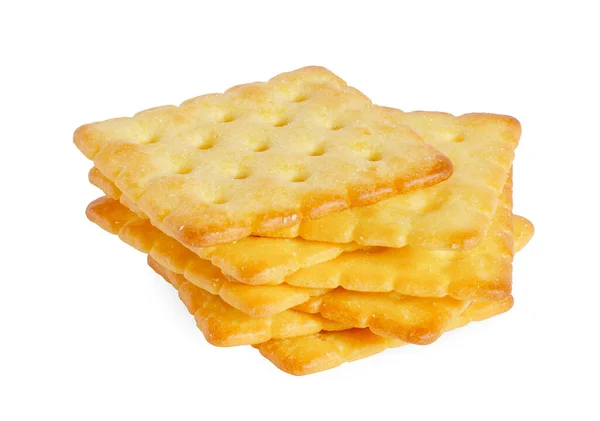 Crackers Isolato Sfondo Bianco — Foto Stock