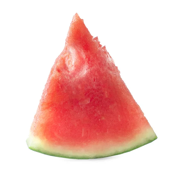 Geschnittene Wassermelone Isoliert Auf Weißem Hintergrund — Stockfoto