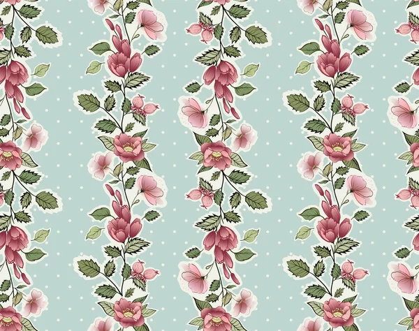 Trendy çiçek desenli çiçek birçok tür. Sorunsuz vektör doku. Koyu arka plan üzerinde elinde çizilmiş tarzı ile yazdırma