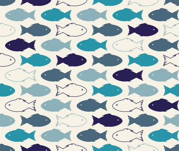 Denizin mavi güzel bir arka plan olduğunu. Doku elbise, duvar kağıdı için. Güzel mavi balık. Soyut vektör sorunsuz doku.