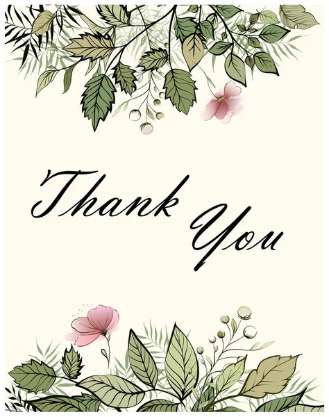 Düğün davet menü kartı davetiye vektör çiçek tasarım yeşillik vektör orman dalları ve yeşil yapraklar yeşil yeşillik çerçeve şablonu. Kartpostal, etiket, poster. Suluboya zarif el