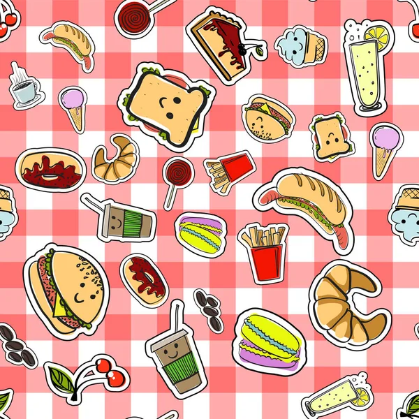 fast food simgeleri ile Seamless Modeli