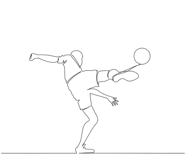 Un giocatore di calcio uomo isolato su sfondo bianco — Vettoriale Stock