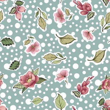 Güzel vintage çiçek desenli