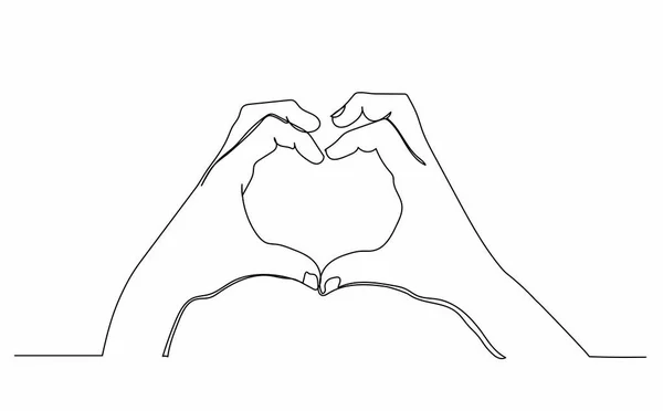 Kalp şeklinde bir kadın eli.