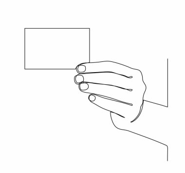 El ele tutuşma kağıdı beyaza izole edilmiş.