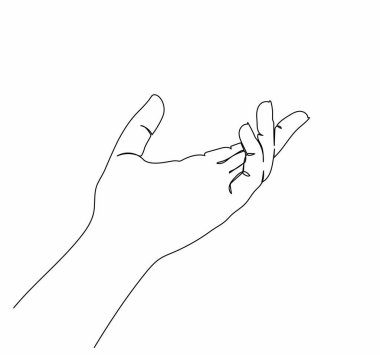 Beyaz arkaplanda el izole