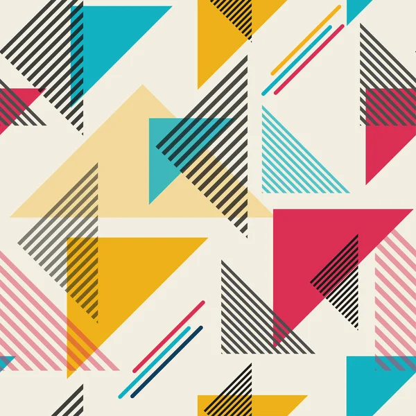 Abstracte geometrische patroon. Memphis. naadloze — Stockvector