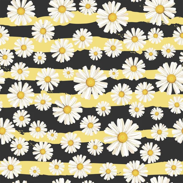 Vektör seamless modeli ile chamomiles