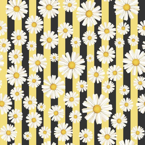 Vektör seamless modeli ile chamomiles