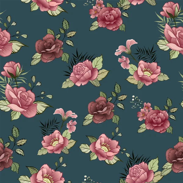 Vektör Tekstil için içinde vintage tarzı ile seamless modeli