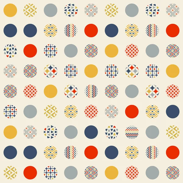 Abstrakta sömlösa mönster, cirklar — Stock vektor