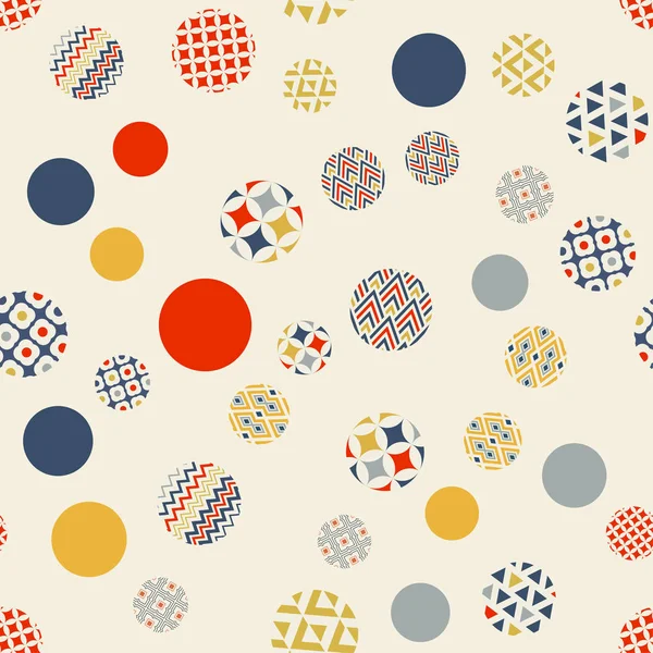 Abstrakta geometriska sömlösa mönster. cirklar — Stock vektor